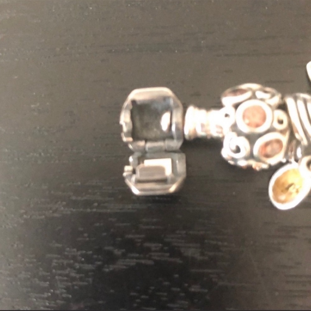Authentic Pandora bracelet with sterling silver charms - Picture 15 of 16
